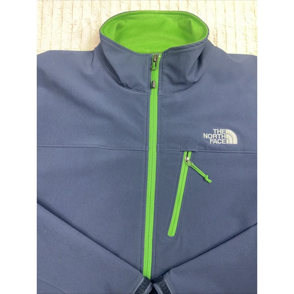 The‎ North Face Jacket Mens Med Blue Apex Pneumatic Softshell Windwall NWOT Mint